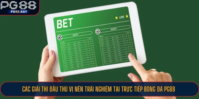 Các giải thi đấu thú vị nên trải nghiệm tại trực tiếp bóng đá PG88