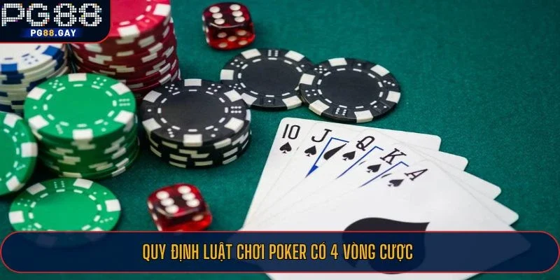 Quy định luật chơi Poker có 4 vòng cược
