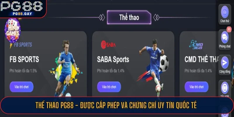 Thể thao PG88 - Được cấp phép và chứng chỉ uy tín quốc tế